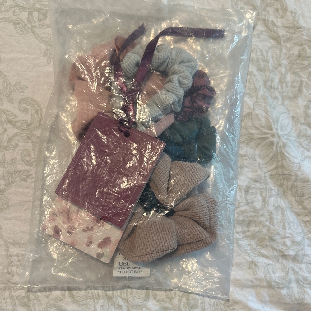 Anthropologie Multicolor Hair Scrunchies Set